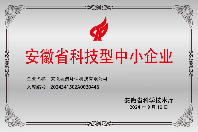 大埔安徽科技型中小企业证书